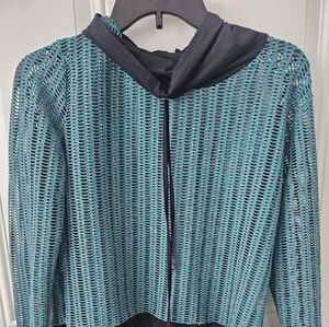 Y2k Blue Mesh Athletic top